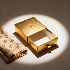 Biểu tượng tùy chỉnh Deluxe trượt Hộp ngăn kéo mờ nhiều lớp các tông Khăn hộp vàng lá quần áo Hộp quà tặng - Product Image 3