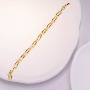 Chaînes plates à maillons en alliage de cuivre plaqué or 24 carats, style bohème classique, pour la fabrication de bracelets DIY, accessoires de bijouterie en gros - Product Image 5