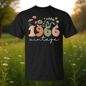 T-shirt da donna vintage del 1966 per il 60° compleanno Wildflower - Product Image 3