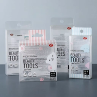 Kit d'outils d'extension de cils en gros, boîte transparente, kit de nettoyage des cils, cosmétiques, boîte transparente, logo personnalisable, boîtes en plastique