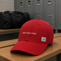 Casquette de baseball imprimée à 6/5 panneaux avec broderie 3D, tissu en toile polyester/coton réglable