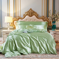 100% ensemble de draps en soie de mûrier king size 4 pièces, 19mm/22mm/ 25 /30 Momme ensemble de literie en soie de mûrier linge de lit
