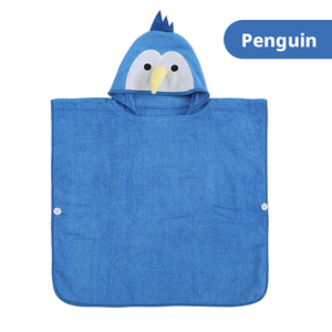 Toalla de Baño con Capucha para Niños, Bata de Toalla Gruesa y Absorbente para Niños y Niñas, Poncho para Bebés - Product Image 3