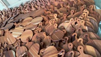 Walnoot houten vierkant snijplank met handvat, opvouwbaar, 1,5 cm dik, vaatwasserbestendig voor gebruik in de keuken