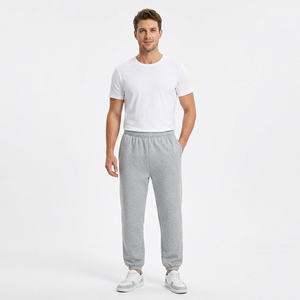 2026 Winter Cotton Fleece 400gsm extra Thick Casual Men's Trousers <b>Corded</b> Feet No Drawstring Loose Fashion Pants - Product Image 1