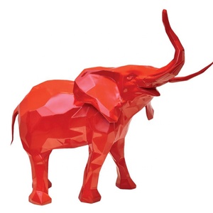 Centro Comercial decoración de alta calidad de fibra de vidrio de la geometría <span class=keywords><strong>Animal</strong></span> <span class=keywords><strong>Toro</strong></span> escultura de la resina - Product Image 3