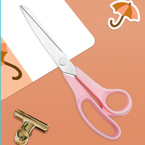 Tijeras de Oficina de Acero Inoxidable Rosa, Cabeza Recta, para Cortar Papel en Casa, Uso Artesanal - Product Image 2