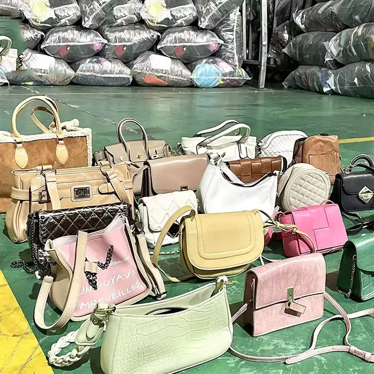 wholesale korean original ladies bag leather branded used designer bags handbags bale second hand bags in bulk for women