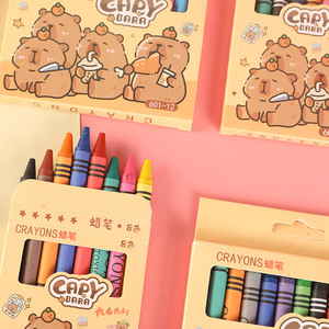 Set di Pastelli per Bambini Capybara 8/12 Colori Sicuri Non Tossici Facili da Colorare Pennarelli per Graffiti per Bambini - Product Image 3