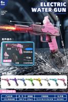 Pistola de Agua Eléctrica Automática para Niños, Estilo SMG, Gran Capacidad, Diseño de Dibujos Animados, Pistola de Agua con Luz LED