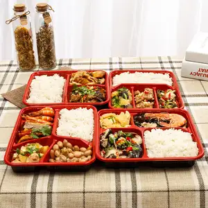 Boîte à lunch jetable pour restauration rapide, récipient d'emballage pour préparation de repas, récipients en plastique pour plats à emporter avec couvercle, emballage en carton ISO