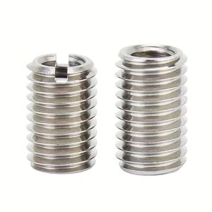Inserto roscado autorroscante tipo 302 de acero inoxidable, latón, acero al carbono, buje roscado galvanizado, tuerca ranurada - Product Image 1