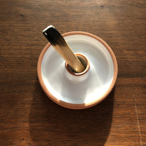 Wit Terracotta En Keramische Palo Santo Houder Brander