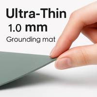 Tapis de mise à la terre vert 1 mm ultra-fin haute résistance, conducteur antistatique avec conception anti-plis pour utilisation sur bureau