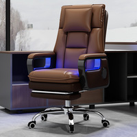 Chaise de jeu HANYEE en cuir PU de luxe multifonctionnelle, chaise de jeu pour ordinateur, chaise de course RGB avec repose-pieds