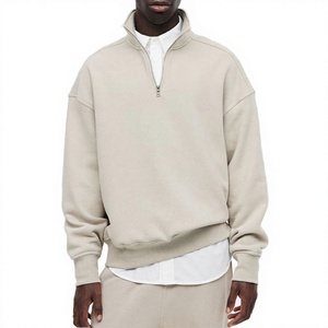 Sweat à capuche zippé personnalisé pour homme, avec logo brodé, grande taille, en coton épais 100%, décontracté, coupe oversize, pour l'automne - Product Image 3