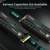 Unidad interna de estado sólido SSD con disipador de calor, Unidad de 7300 MB/s 3D NAND TLC NVMe PCIe Gen4x4 M2 M.2 2280 500GB 1TB 2TB
