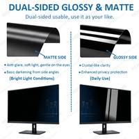 Filtre de confidentialité anti-lumière bleue bidirectionnel pour moniteur de bureau 32 pouces 16:9, anti-reflet, anti-espionnage, anti-traces de doigts, protection d'écran