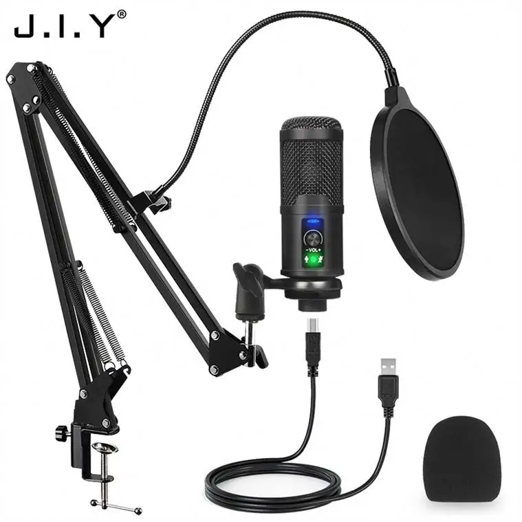 J.I.Y BM-65 Nouveau Produit Live Streaming Pc Conférence Micro Usb Audio Enregistreur Streaming Live Usb Micro