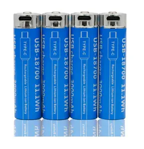 3.6V 18650 USB נטענת ליתיום סוללה 3000mAh ליתיום יון