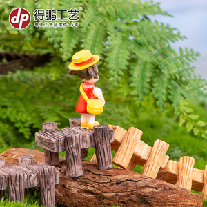 Puente de Resina Artesanal Dp Craft, Decoración de Jardín con Musgo, Acabado Natural para Interiores y Exteriores - Product Image 3