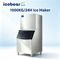 Machine à glaçons commerciale certifiée CE ISO, économe en énergie, grande capacité de production de glace de 1000 kg