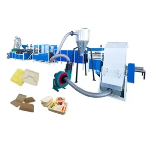Biodegradable corn starch Fiber Plant Disposable Food Container machine Rice Husk Food Container Making Vacuum Forming Machine