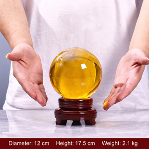 <span class=keywords><strong>Esfera</strong></span> de Cristal Feng Shui Grande de 200mm 250mm, <span class=keywords><strong>Esfera</strong></span> <span class=keywords><strong>Gigante</strong></span> de Cristal <span class=keywords><strong>Transparente</strong></span> K9 con Base de Madera Gratis - Product Image 2