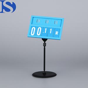 Vendita calda piccolo segno di supporto di base rotonda di prezzi di tv via cavo clip di supporto regolabile per la promozione supermercato - Product Image 2