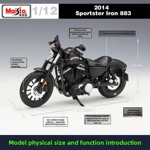 Maisto 1:12 2014 Sportster Iron 883, Motocicleta de Juguete Fundida a Presión, Modelo de Motocicleta para Coleccionistas, Regalo al por Mayor - Product Image 5