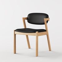 Chaise de repos moderne en bois massif de style nordique, pour la maison, avec un dossier simple et rembourré, idéale pour le café et les loisirs