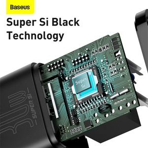สำหรับ Baseus <span class=keywords><strong>Super</strong></span> <span class=keywords><strong>Si</strong></span> <span class=keywords><strong>Quick</strong></span> <span class=keywords><strong>Charger</strong></span> IC 30W หัวชาร์จแบบพอร์ตเดียว Type-C - Product Image 6