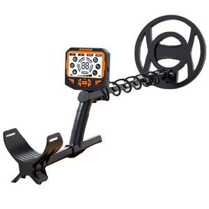 Détecteur de métaux avec bobine de recherche de 30 cm, en plastique noir, étanche IP68, pour adultes, plage, sable, eau salée, recherche de pièces de monnaie, bijoux, chasse, 5 modes - Product Image 1