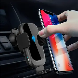 QI KC Car Charging Max Qi Car Charger Clamping Car Phone Holder Wireless Charger For IPhone 13 14 15 Samsung