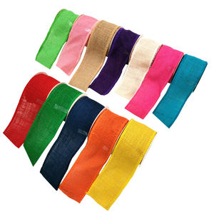 Ruban de lin à carreaux en toile de Jute tissé à bas prix Eco 2.5 pouces, ruban filaire en toile de Jute, ruban de chanvre, bricolage - Product Image 5