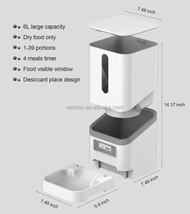 Comedero Automático para <span class=keywords><strong>Perros</strong></span> y Gatos, Dispensador de <span class=keywords><strong>Comida</strong></span> para Mascotas con Control de Botones y Programación de Alimentación, Muy Popular - Product Image 4