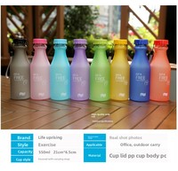 Bouteille d'eau sport en plastique écologique 480 ml avec logo personnalisé, sans BPA, étanche, compatible lave-vaisselle, pour événements extérieurs et cadeaux promotionnels