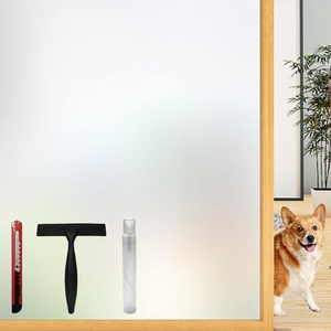 Película para Ventanas Rectangular, Incluye Herramientas, Protección UV, para Hogar, Oficina, Puertas, Baño, Adhesivo de Vidrio Esmerilado, Película de Privacidad (Pura) - Product Image 2
