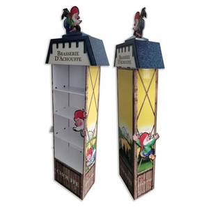 ブランドフリースタンディングモダン360度回転段ボールディスプレイ大型飲料プロモーションStandeeカスタムスーパーマーケット広告 - Product Image 5