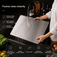 Planche à découper en acier inoxydable de grande taille pour comptoir, planche à pâte domestique, tapis de cuisson de cuisine, planche à hacher