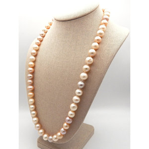 Collana di perle 26 11mm con chiusura in oro bianco 14k - Product Image 1