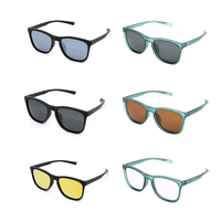 Lunettes de soleil polarisées UV400 personnalisées de haute qualité avec logo, monture rectangulaire vintage confortable en PC, verres carrés, lunettes de mode pour hommes