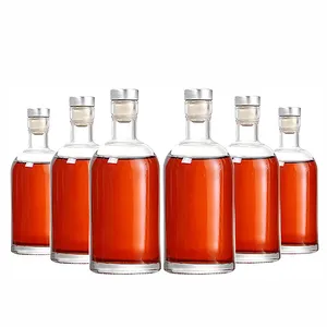 Factory Direct Wine Case 6 Bottles of Wine Empty Small Glass Bottles for Liquor Vodka Spirit Brandy Bottle Box