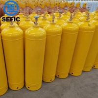 Vente en gros industrielle haute pureté ISO3807 ISO4706 40L Soudage industriel Acétylène Bouteille de gaz Prix