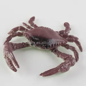 Factory Wholesale Colorful Funny Ocean Animal Toy Plastic Simulated Small Crab Toys Mini Animal Figurines For Kids Gifts