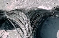 Clôture invisible, clôture d'obstacle, barrière de sécurité, fil de putanka tissé en anneaux en forme de guirlande