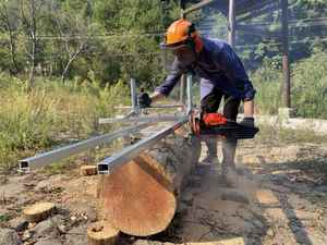Sierra de cinta industrial para cortar madera, aserradero portátil en venta, marco auxiliar para motosierra de 36 pulgadas - Product Image 3