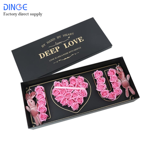 Rose fleur carré personnalisé papier arrangement éternel emballage tiroir boîte cadeau <span class=keywords><strong>surprise</strong></span> - Product Image 4