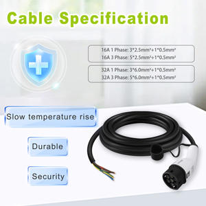 Câble de charge Zencar 16A 32A Type 2 EV Câble IEC 62196-2 T2 EV 3.6kW 7.4kW 11kW 22kW TPU 5M Cordon de charge certifié TUV - Product Image 5