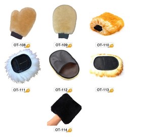 100% Merino chính hãng da cừu len rửa xe Mitt da cừu làm sạch Mitt lambswool rửa MITT - Product Image 6